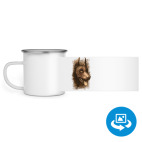 Кружка металлическая белая (круговая запечатка)