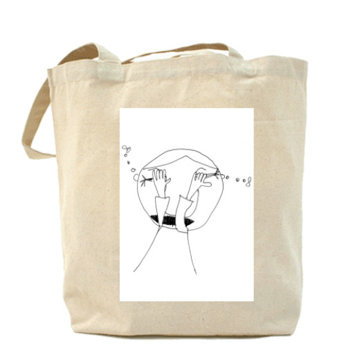 Сумка шоппер с принтом Little girl