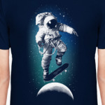 Astronaut on skateboard