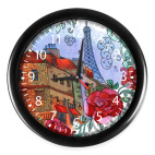 Настенные часы (с цифрами) О, Париж!