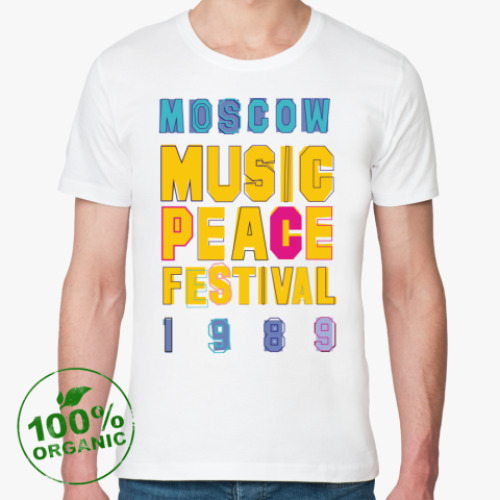 Футболка из органик-хлопка с принтом Moscow MUSIC PEACE Festival 1989