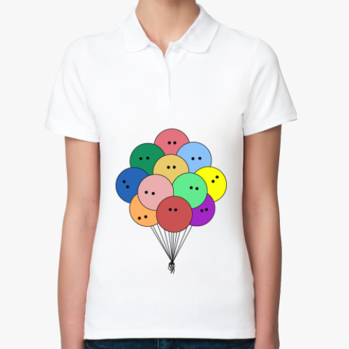 Женская рубашка поло (печать) с принтом Purpleman