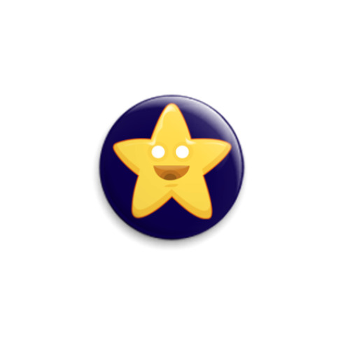 Значок 25мм с принтом Star