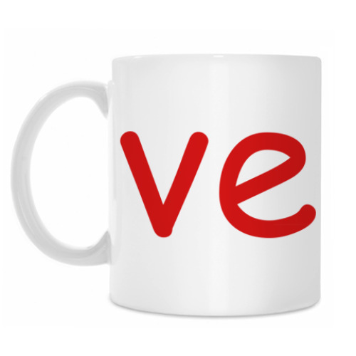 Кружка с принтом loVE