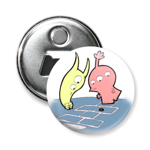 Магнит-открывашка с принтом Монстрики