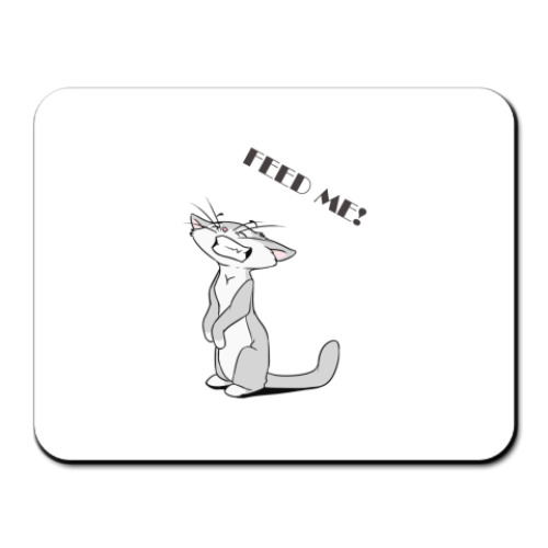 Коврик для мыши с принтом feed me
