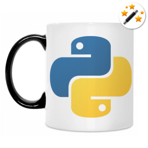 Кружка-хамелеон с принтом Python