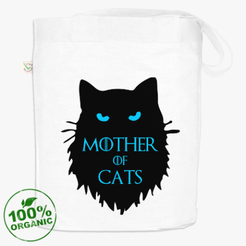 Сумка шоппер с принтом Mother of cats