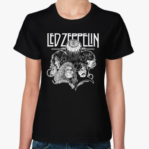 Женская футболка с принтом Led Zeppelin