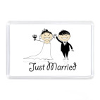 Магнит 7,5 x 5,1 см Just Married
