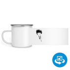 Кружка металлическая белая (круговая запечатка)