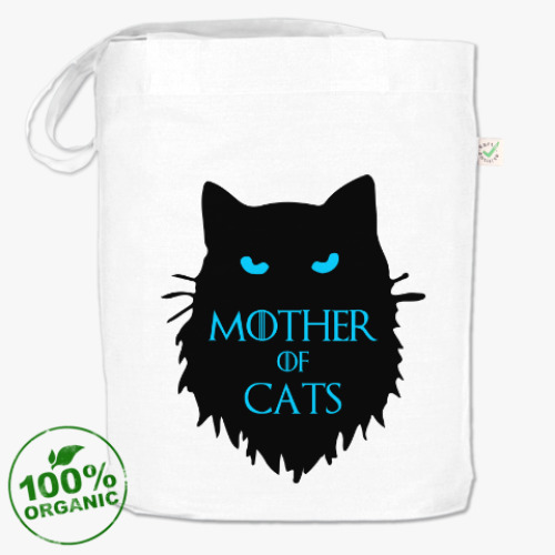 Сумка шоппер с принтом Mother of cats