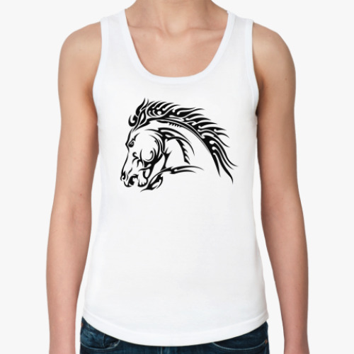 Женская майка с принтом Конь