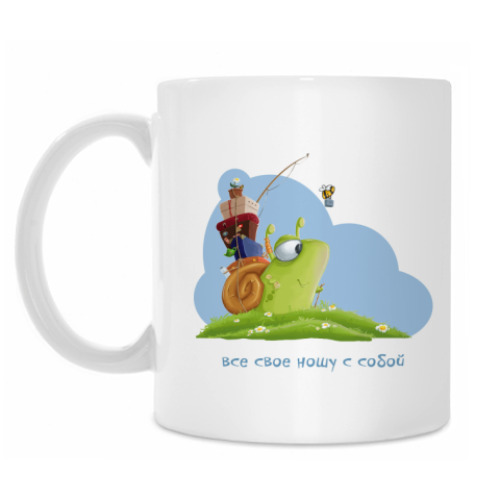 Кружка с принтом Улитка
