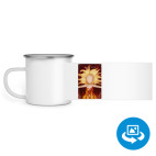 Кружка металлическая белая (круговая запечатка)