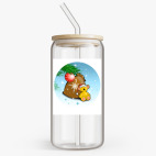 Банка с бамбуковой крышкой