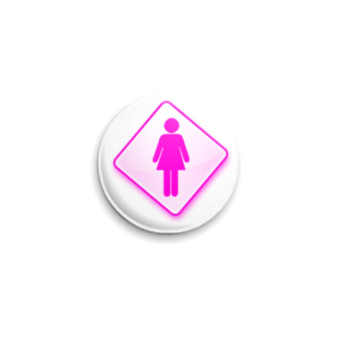Значок 25мм с принтом GIRL