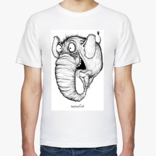 Футболка с принтом  Цирковой слон