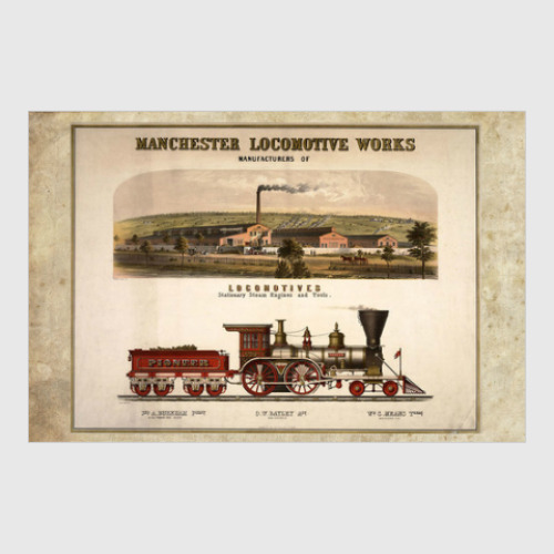 Постер с принтом Паровоз