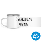 Кружка металлическая белая (круговая запечатка)