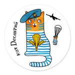 Кот десантник  и парашют