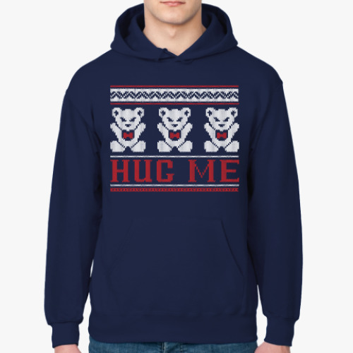 Толстовка худи с принтом Hug me