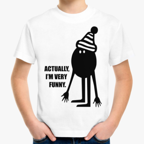 Детская футболка с принтом Я очень веселый