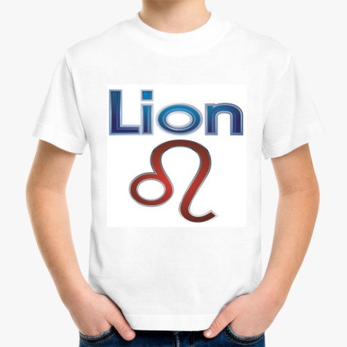 Детская футболка с принтом Лев