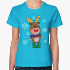 Классическая женская футболка Олень