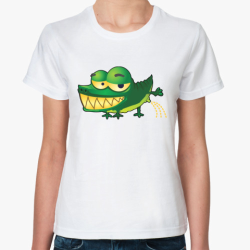 Классическая футболка с принтом Croco Pee