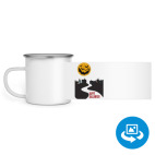 Кружка металлическая белая (круговая запечатка)