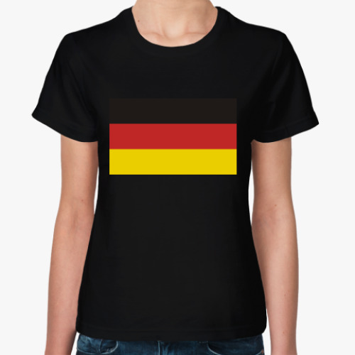 Женская футболка с принтом Флаг Германии