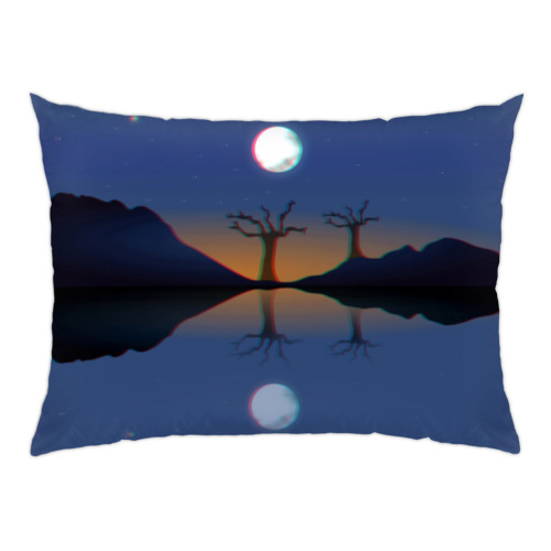 Подушка с принтом Вечерний закат