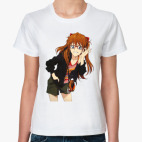 Классическая женская футболка Evangelion - Asuka Langley