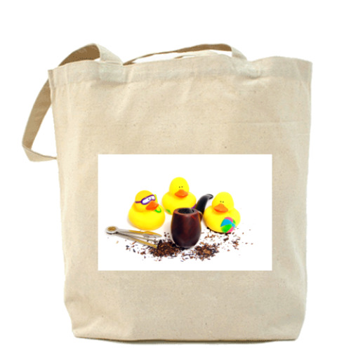 Сумка шоппер с принтом Утиный кисет