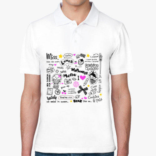 Рубашка поло с принтом Каламбур