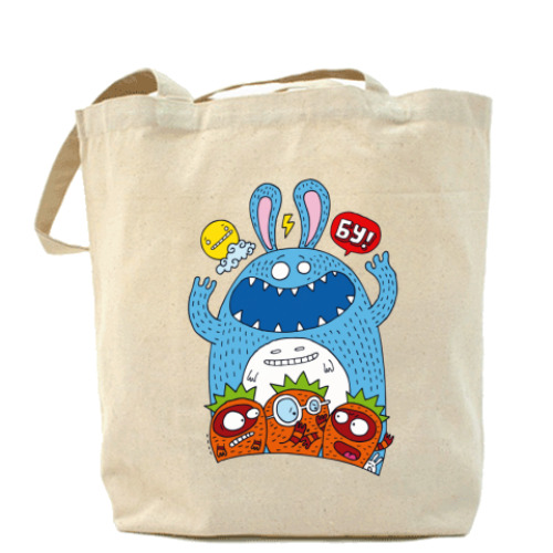 Сумка шоппер с принтом Заяц Бу!