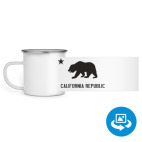 Кружка металлическая белая (круговая запечатка)