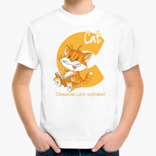 Детская футболка с принтом Буква C