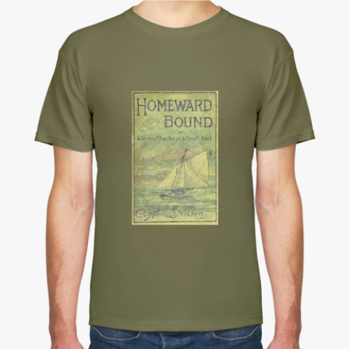 Футболка с принтом Белый парусник (винтаж)