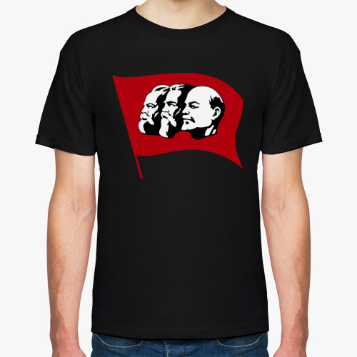Футболка с принтом Маркс, Энгельс, Ленин / Marx, Engels, Lenin