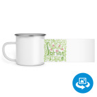 Кружка металлическая белая (круговая запечатка)