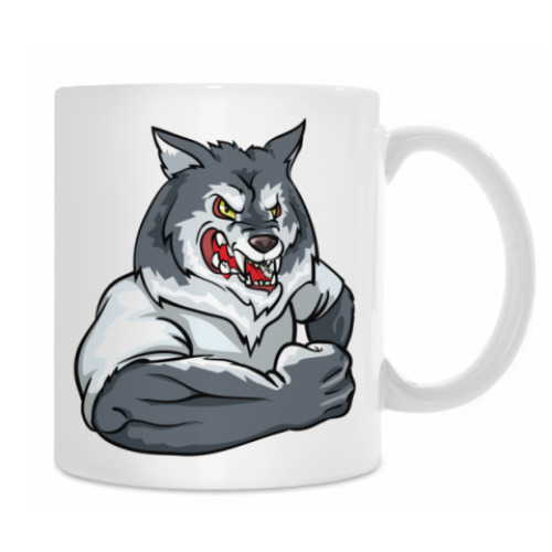 Кружка с принтом Волк