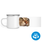 Кружка металлическая белая (круговая запечатка)