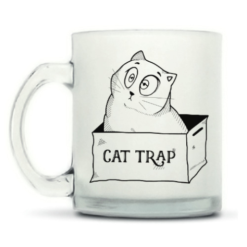 Кружка матовая с принтом Ловушка для кота