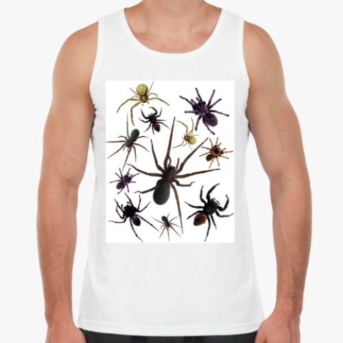 Майка с принтом Пауки