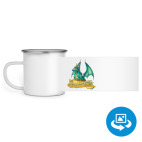 Кружка металлическая белая (круговая запечатка)