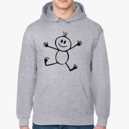 Толстовка худи с принтом Человечек