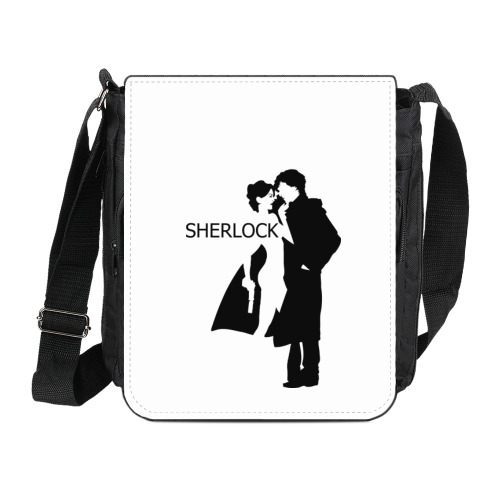 Сумка на плечо (мини-планшет) с принтом Ирэн Адлер: Доброе слово и пистолет