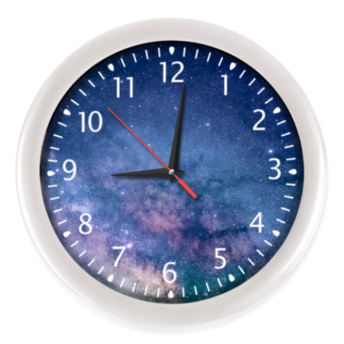 Настенные часы с принтом Космос